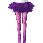 LUCKELF Girls Tights Children's Fishnet Tight 12 Colors Sparkle Rhinestone Hollow Out Pantyhose
