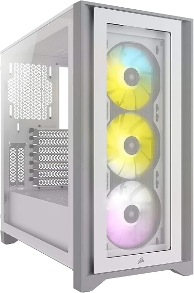 Corsair iCUE 4000X RGB Tempered Glass Mid-Tower Case White