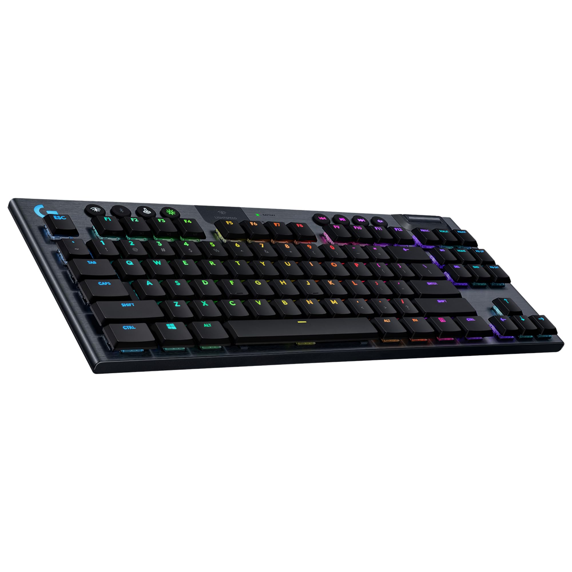 Logitech G915 TKL Tenkeyless Lightspeed RGB Mechanische Gaming-Tastatur für Laptop und PC, Low-Profile-Switch, LIGHTSYNC RGB, kabellos, Bluetooth Funktion, Schwarz