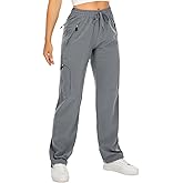 Womens Hiking Pants Quick Dry UPF 50 Lightweight Travel Golf Cargo Safari Pants Zipper Pockets
