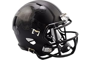 Army Black Knights Skull and Crossbones Black Revolution Speed Mini Football Helmet - New in Riddell Box