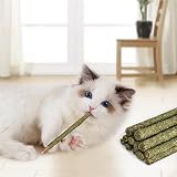 OSDUE Catnip Sticks Cat Teething Toys 12pcs Natural Wood Chews for Teeth view 7
