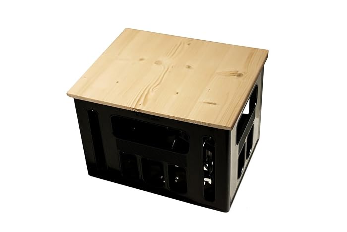 Geschenkidee Weihnachtsgeschenk Bierkastensitz Bierkistensitz Sitzauflage Bierkiste Bierkasten Sitz Hocker Holz Handmade Hips