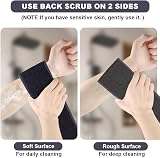 URAQT Exfoliating Back Scrubber 96cm Soft Double-Sided Shower Belt with Handles view 5