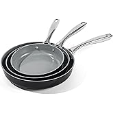 Zalnuuk Non Stick Frying Pans, Ceramic Pan Skillet, Non Toxic Pans for Cooking, 8" 9.5" 11" Ceramic Frying Pan Set PFAS & PTF