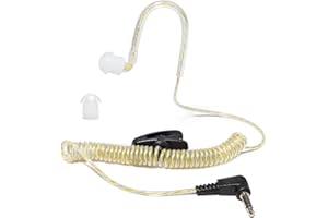 HYSHIKRA 3.5mm Surveillance Balanced Armature Earpiece, Listen Only Headset for Walkie-talkies Ham Transceiver, Radio Speaker