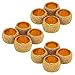ShalinIndia Handmade Beaded Napkin Rings, Gold (Set of 12)