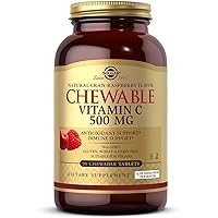 Solgar Vitamin C 500 mg Chewable Tablets, Cran Raspberry Flavor - 90 Count - Antioxidant & Immune Support - Supports…