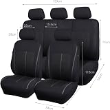 Flying Banner Black Jacquard Car Seat Covers Full Set Airbag Compatible view 9