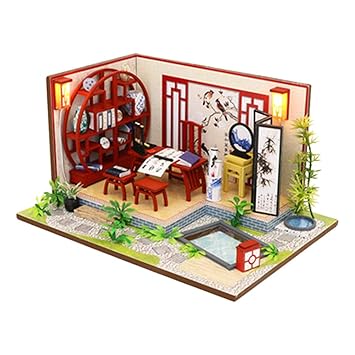 Dapei DIY Holzhaus Möbel Handwerk Miniatur Box DIY Kits Innovative Romantische Puppenhaus Bausatz Kreative Geschenk Spielzeug