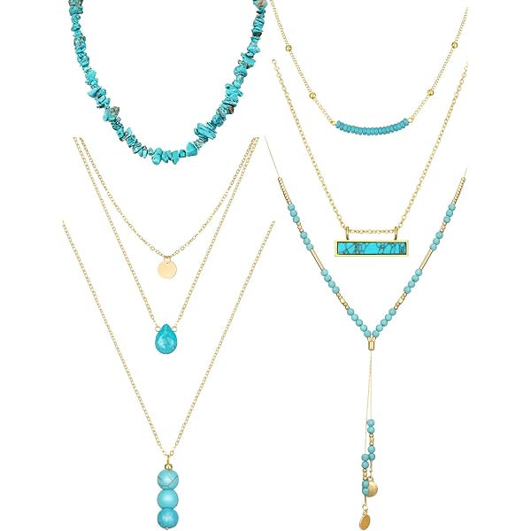 cobee Concho Chain Waist Belts for Women, Turquoise Western  display picture 1