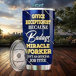 MONIZILUCKY Office Receptionist Tumbler Stainless