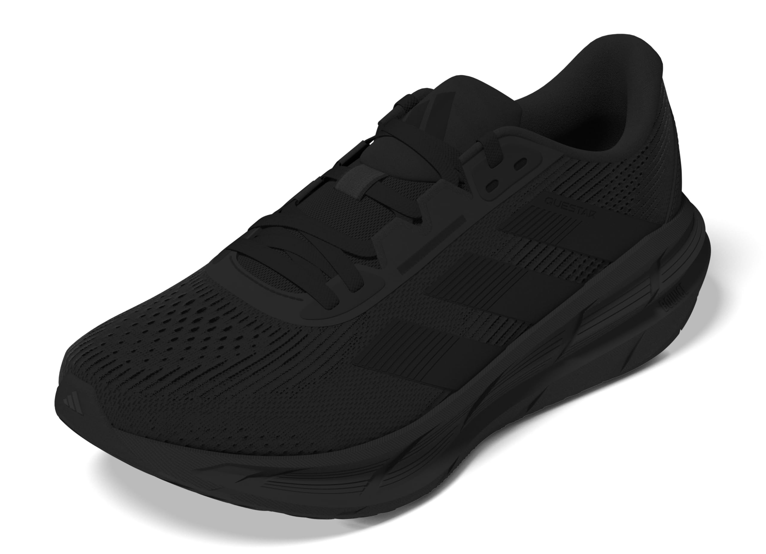 Adidas Men's Questar 3 Running, Black/Black/Grey, 4.5 Image