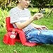 Portable Stadium Seat Chair, Sportneer Reclining Seat for Bleachers with Padded Cushion Shoulder Straps, Red, 2 Pack
