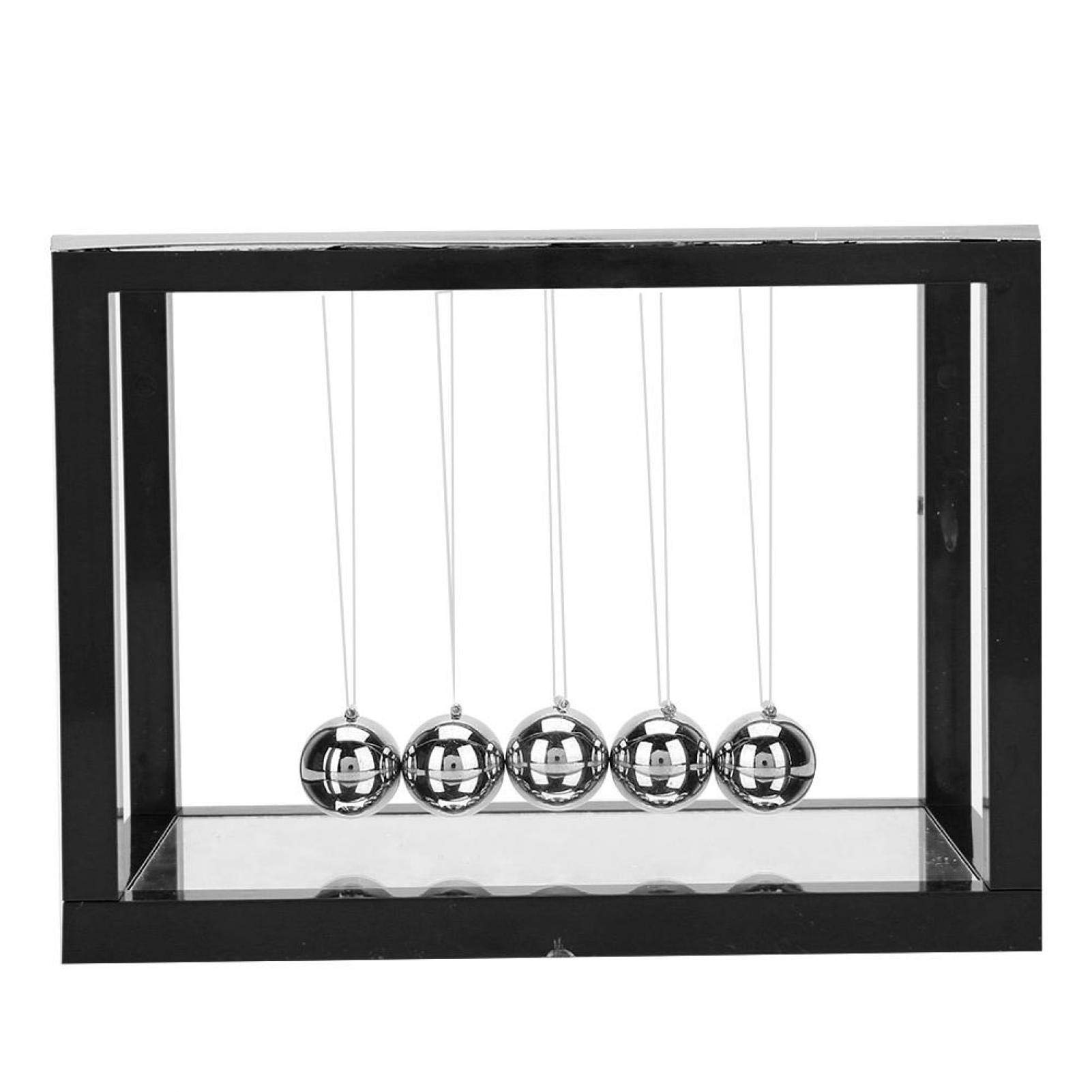 Socobeta Balance Balls Newton's Cradle Office Decoration Ornament Metal(Black)