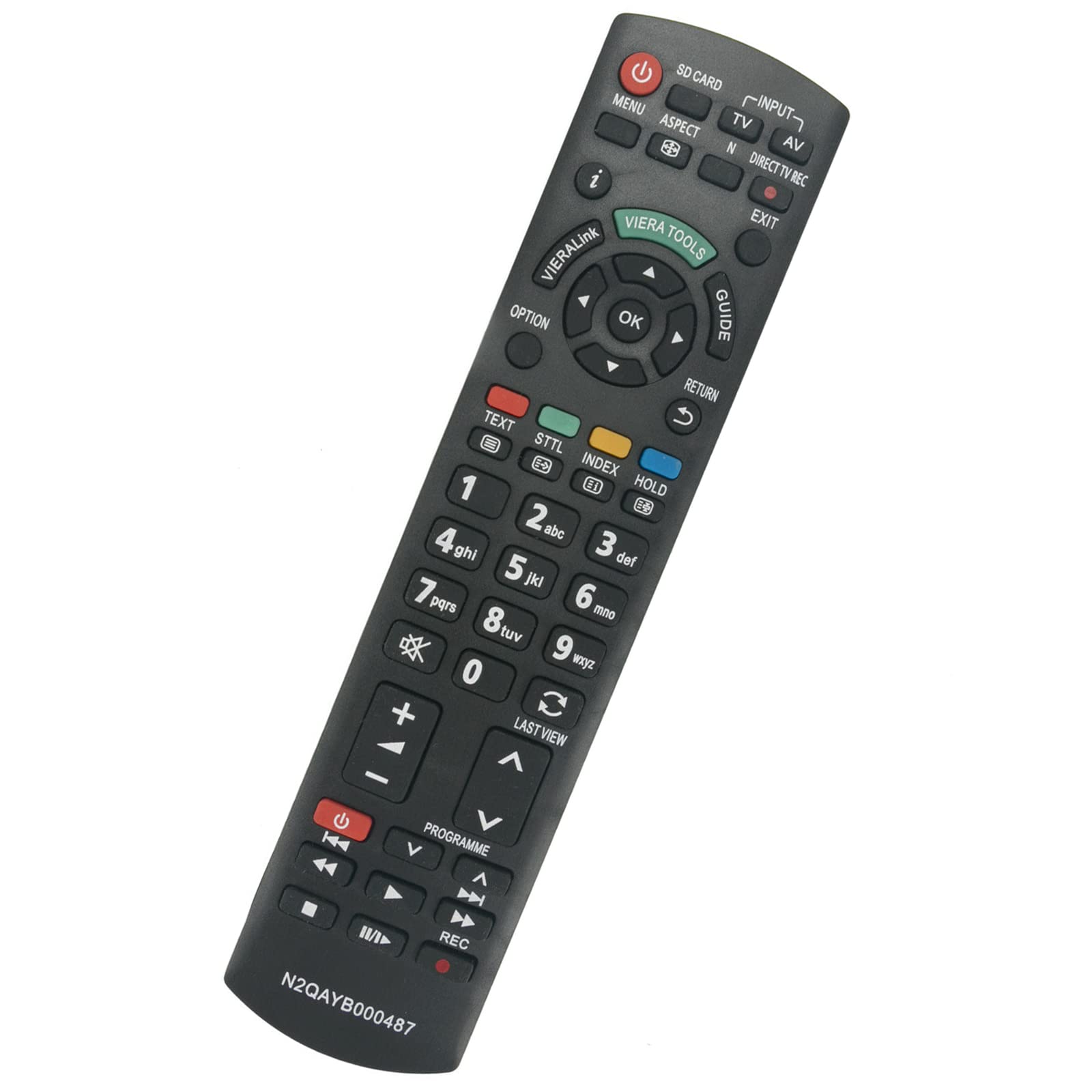 N2QAYB000487 Sub N2QAYB000490 Replacement Remote Fit for Panasonic DVD Recorder TX-PF37X20 TX-PF42X20 TX-PF50X20 TX-L22X20E TX-L26C20E TX-L26C20ES TX-L26X20E TX-L32C20E