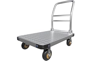 LOMIVE Heavy Duty Platform Truck Flat Moving Cart Hand Trucks,2000Lbs Steel Push Cart Dolly, 36 x 24in Large Flatbed with 5'' 360 Degree Swivel Wheels for Easy Storage