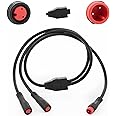 baluoqi 2/3/4/5Pin Y-Split Extension Cable 1T2 Extension Wire with Waterproof Connector for Ebike Light, Gear Sensor and Brake in Ebike Conversion Kit