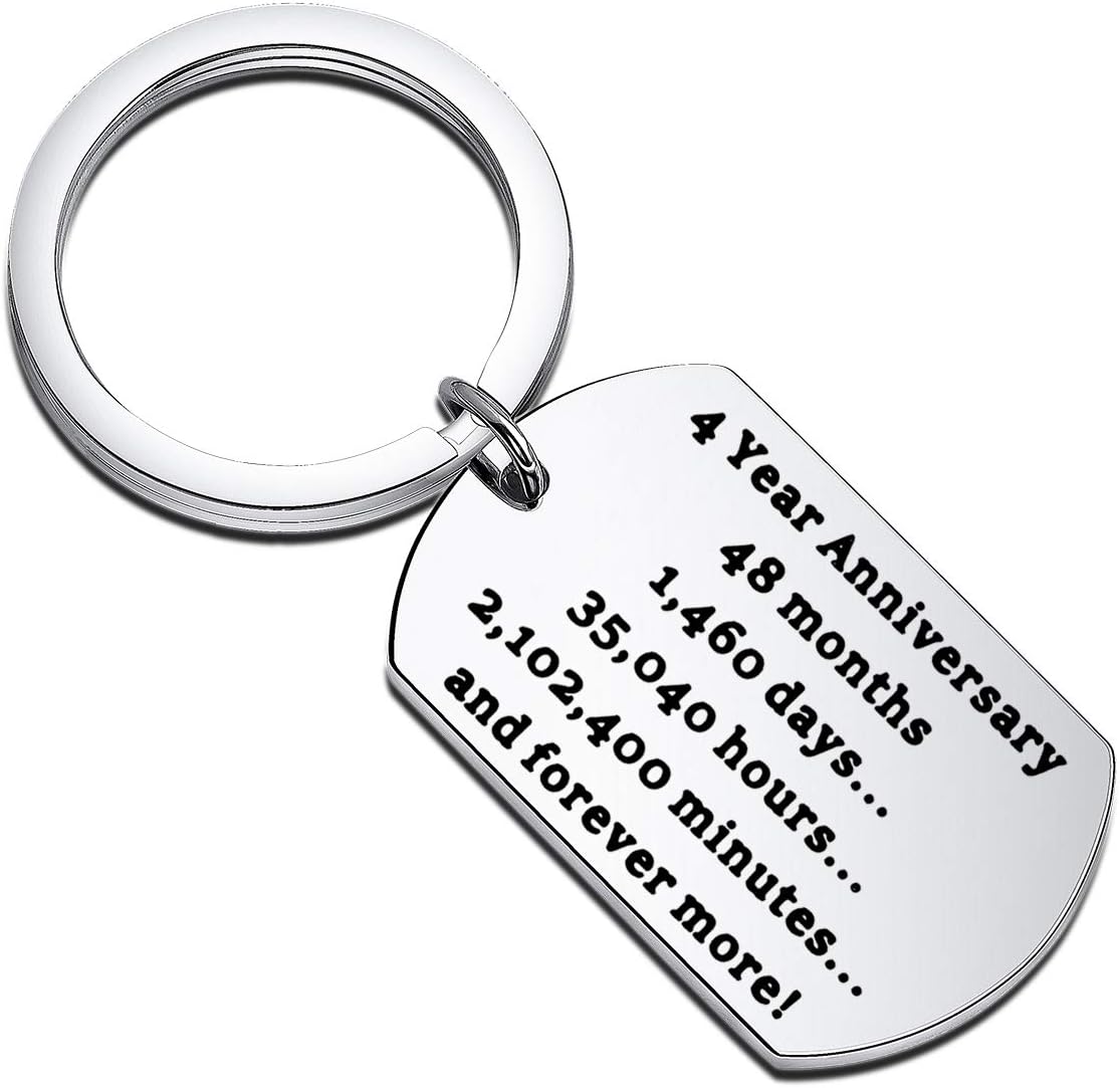 Wedding Anniversary Keychain Happy 2rd 6th 7th Anniversary Keyring Gift Wedding Anniversary Keepsake