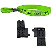 Festival Clips - Buckles for Wearing Festival Wristbands Again! - 10 Pack, Black