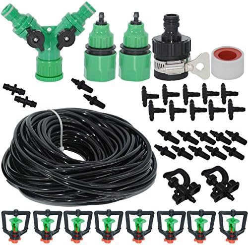 Garden Rotating Watering Irrigation Fog System 360 Degree Rotating Nozzle Sprinkler Misting Cooling System Mist for Yard Lawn