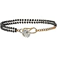 Efulgenz India Mangalsutra Bracelet Rhinestone Bracelet Bollywood Jewelry Traditional Ethnic Mangalsutra Bracelet for Women