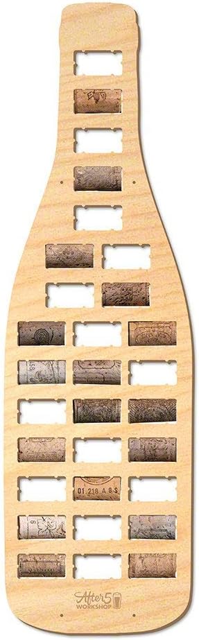 After 5 Workshop 5629 Wine Bottle Wine Cork Map 7" x 23"