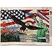 TOCARE 5D Diamond Painting Kits for Adults 20x14Inch Round Full Drill Diamond Art Kit for Adults Teens God Bless USA Independence Day Liberty