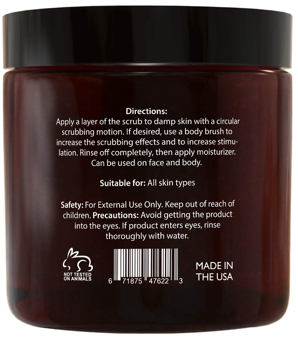 Brooklyn Botany Arabica Coffee Body Scrub & Face Scrub - 100% Natural - Coconut and Shea Butter - Best Anti Cellulite & Strtch Mark Treatment, Spider Vein Theraphy for Varicose Veins & Eczema- 10 oz : Beauty