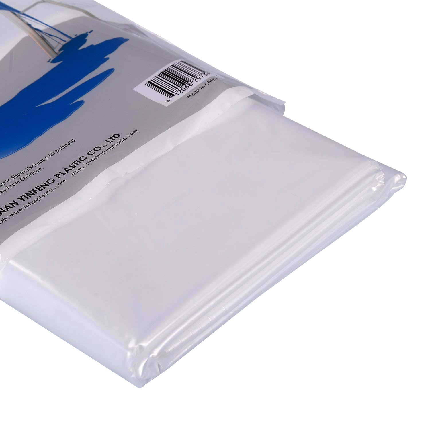 TopSoon Heavy Duty Paint Plastic Drop Cloth Clear Plastic Tarp