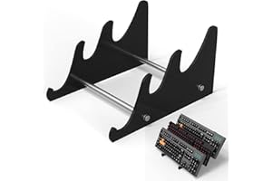 YIMAGUJRX RUNJRX Keyboard Stands 3-Tier, Mechanical Keyboard Acrylic Display Stand, Black Acrylic Keyboard Stand, Holder Stand for Gaming Keyboards(1Pcs)