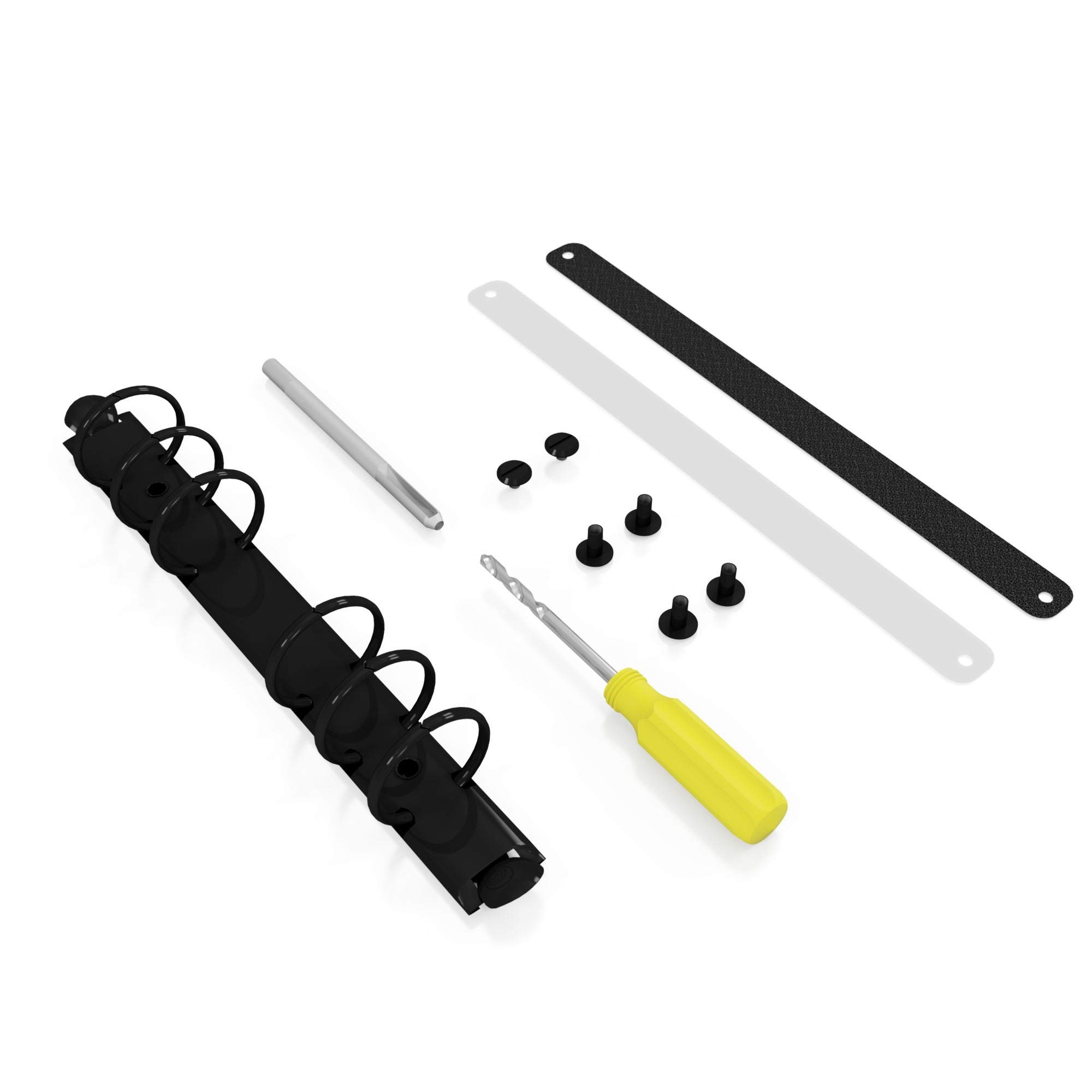 Stationery.Life Ring Binder Mechanism Replacement Kit for Personal Organizers Planners 6 Rings (Black Nickel, Personal)