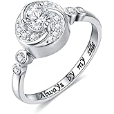 Urn Rings for Cremation Ashes Circle of Life 925 Sterling Silver Always by my side Keepsake Rings Memorial Jewelry for Women