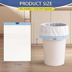240 Count 4 Gallon Small Trash Bags Drawstring 1.1