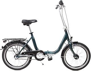 20 Zoll Klapprad Falt Fahrrad Shimano 3 Gang Schaltung Nabendynamo Folding Bike blau grün metallic