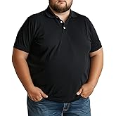 Yuyapu Big and Tall Polo Shirts for Men Short Sleeve Casual Cotton Mens Golf Shirt Classic Button Down Sport Work Shirts
