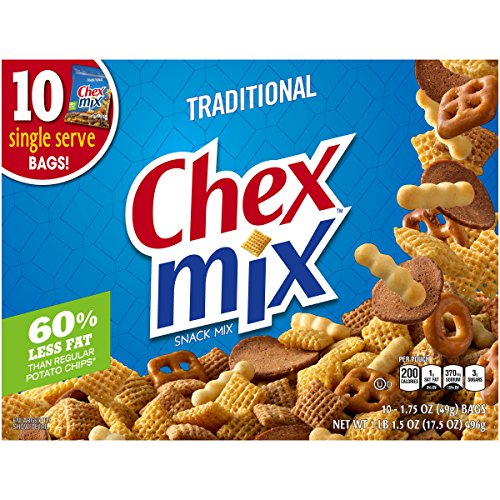Chex Mix Savory Traditional Snack Mix 10-1.75 oz. Bags (pack of 4)