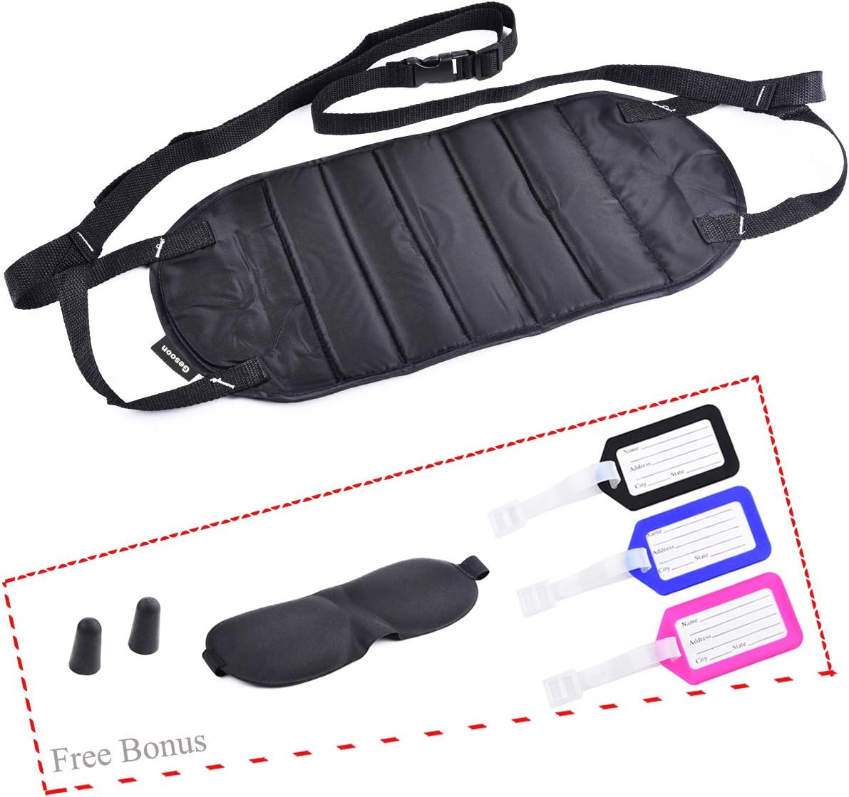 Office Desk Foot Rest, Travel Foot Hammock, Memory Foam Flight Footrest Comfy Hanger Airplane Feet for Relaxing Legs Hips Back by Gesoon