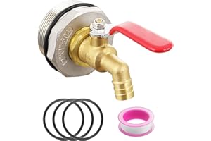 Happyreise Drum Faucet Barrel Spigot,2" Brass Barrel Faucet with EPDM Gasket for 55 Gallon Drum