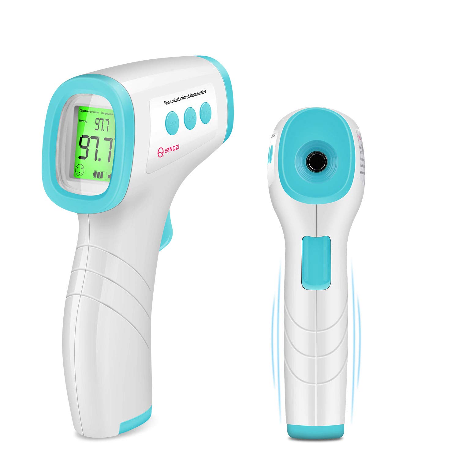 Non-Contact Infrared Forehead Thermometer Reads °F and °C with Fever Alert Function for Baby Adults and Surface of Object Digital Medical Infrared Ear Thermometer Instant Results
