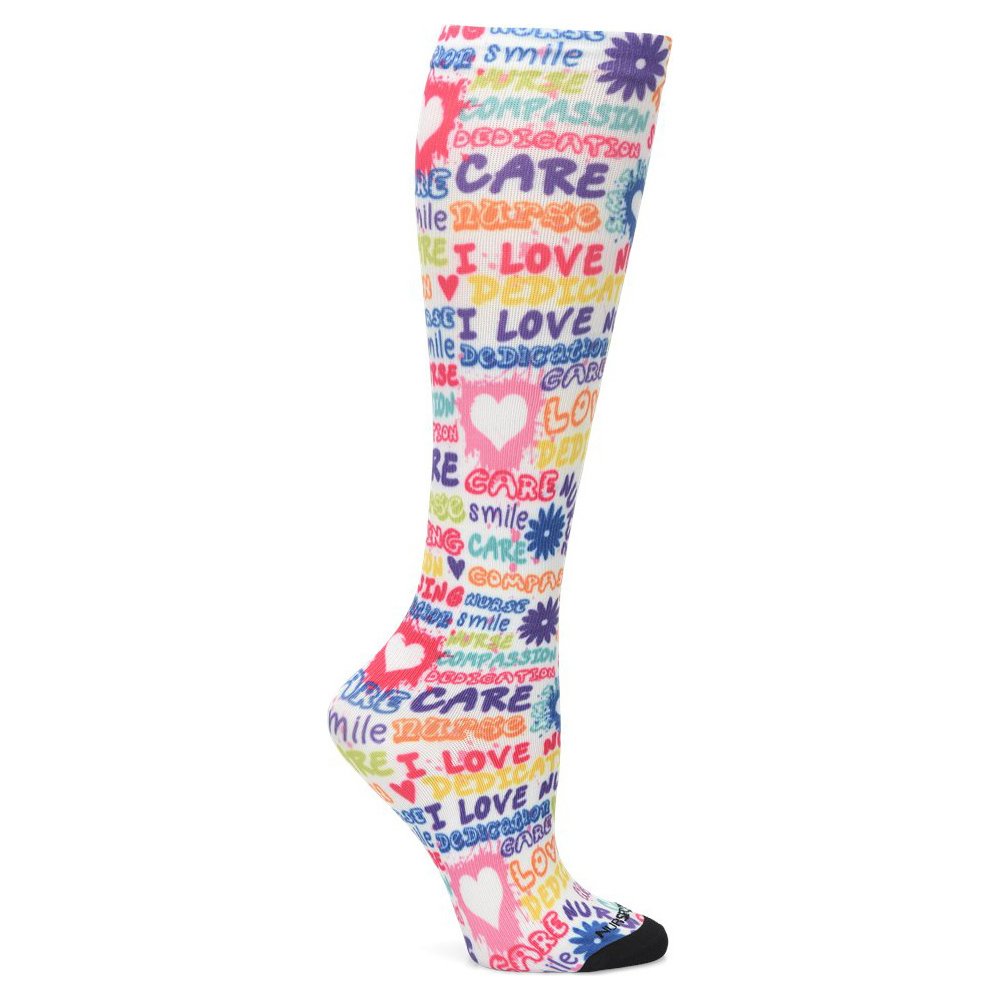 Nurse Mates Women's 360 1214Mmhg Compression Sock (Poppies