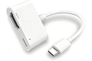 USB C to HDTV Adapter 4K@60Hz with 100W PD Fast Charging[MFi Certified], Compatible with iPhone 17/16/15 Pro Max, MacBook, iP