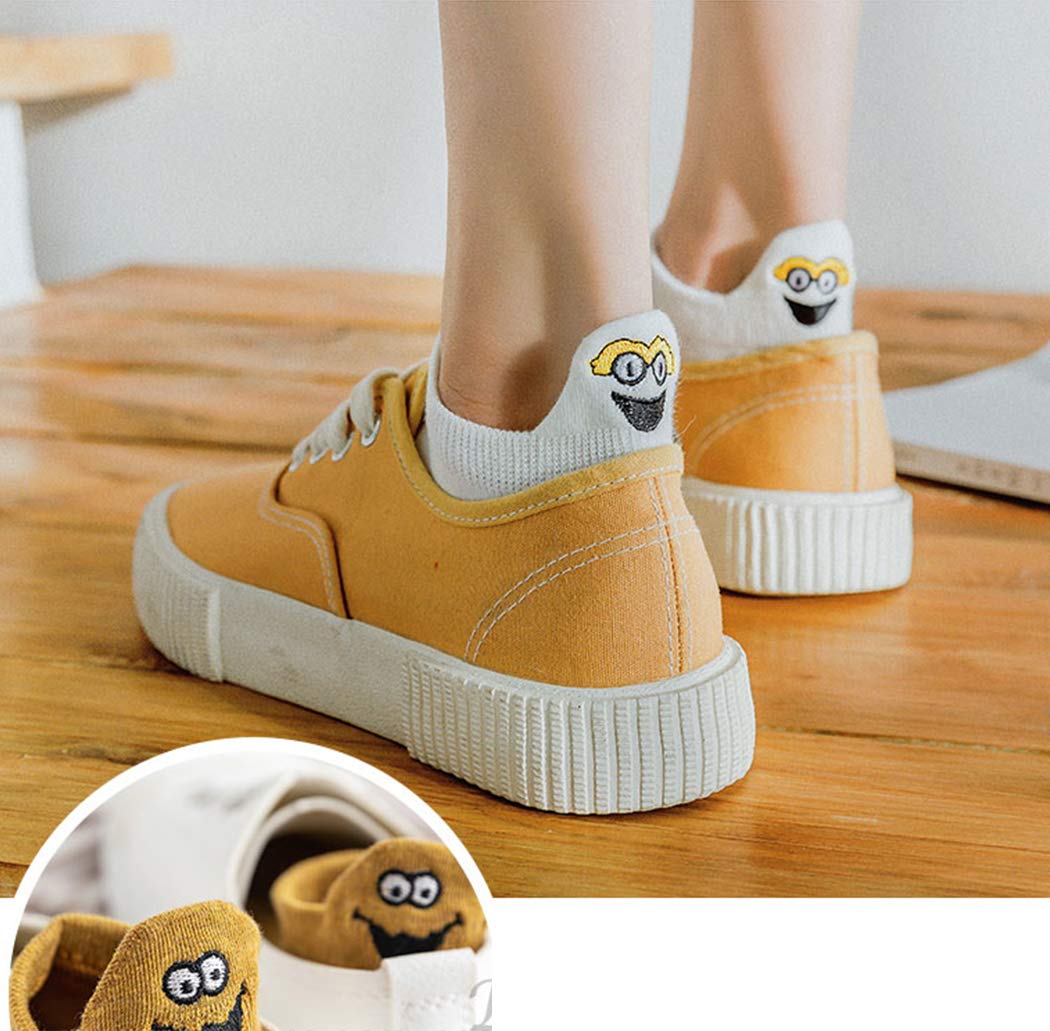 Women Cute Socks 10 Pairs Cotton Kawaii Embroidered Funny Low Cut Socks for Women Girls Ankle Socks