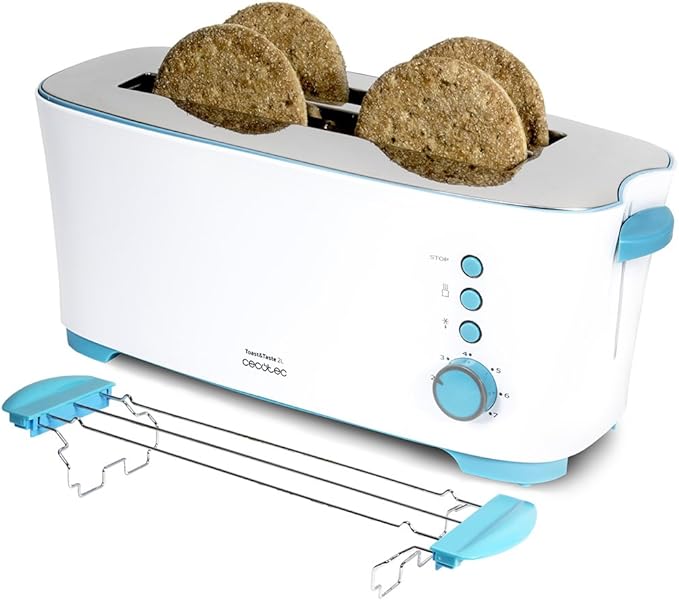 Operation LED 1000 Watt Double Slot Toaster for 2 Slices 6Step