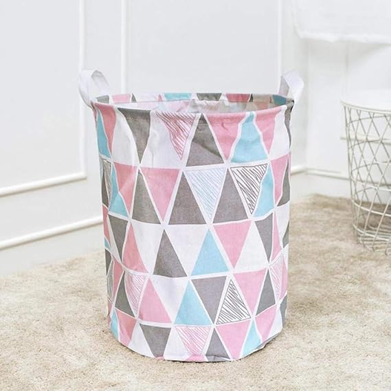 MJY Cestas de lavandería, patrón de triángulo coloreado Cesta de
