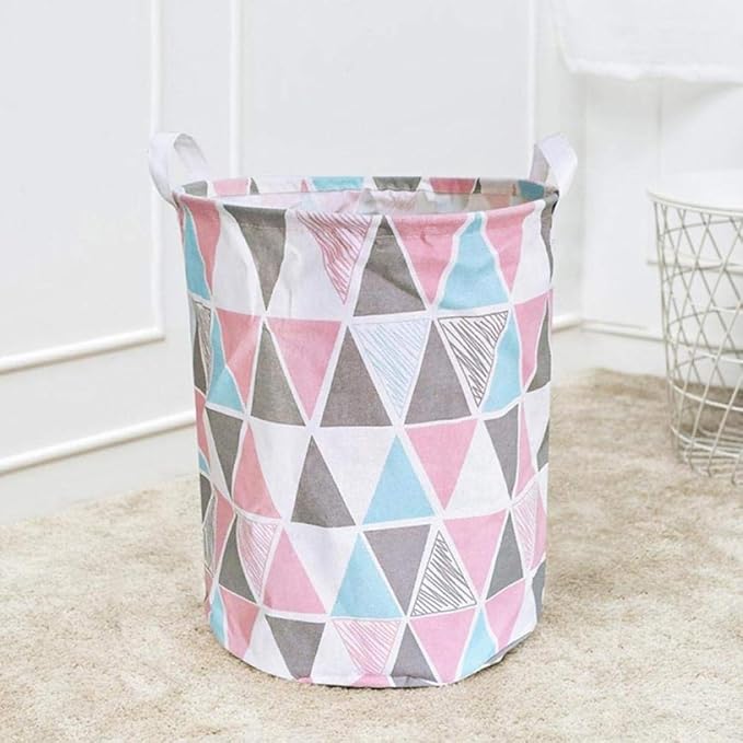 MJY Cestas de lavandería, patrón de triángulo coloreado Cesta de