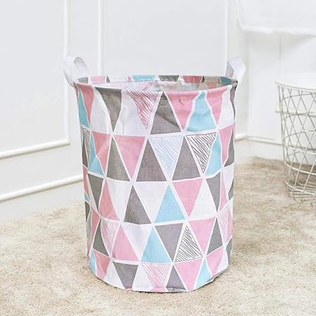 MJY Cestas de lavandería, patrón de triángulo coloreado Cesta de