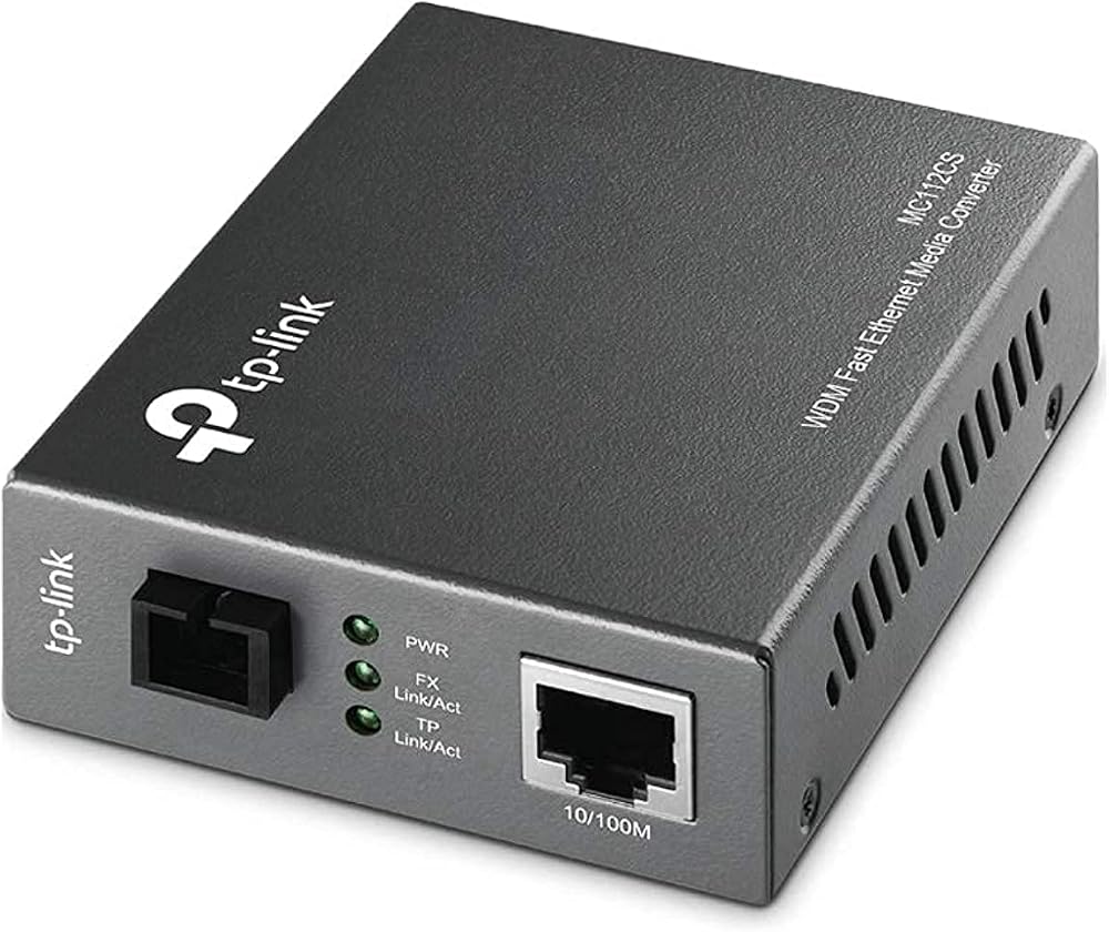 TP-Link MC112CS WDM Media Converter 10/100Mbps Fiber Extends 20km 802.3u