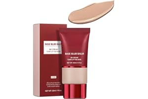 Lightweight BB Cream Base Blur Balm, Long-lasting Matte Liquid Foundation for Natural and Three-Dimensional Makeup, 30ml, 5 S