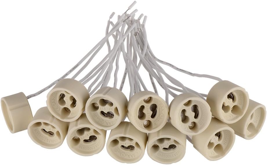 Onite 20 PCS GU10 LED Lamp Socket Holder, GU10 Base Halogen Adapter (20 PCS)